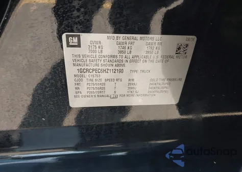 2017 Chevrolet Silverado C1500 Custom из США, поврежденный, VIN 1GCRCPEC6HZ112190